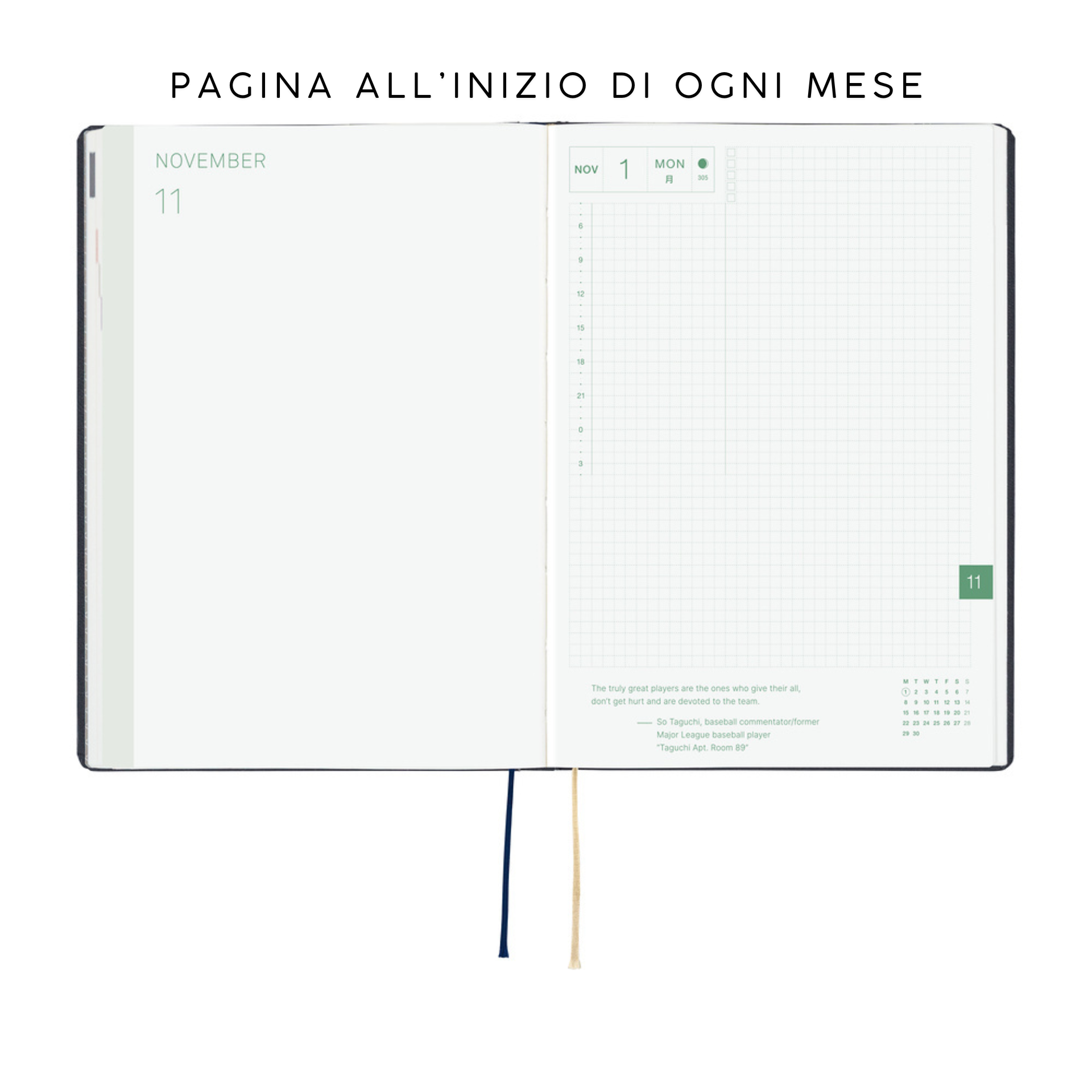 Hobonichi HON A5 2027  - Slash Navy
