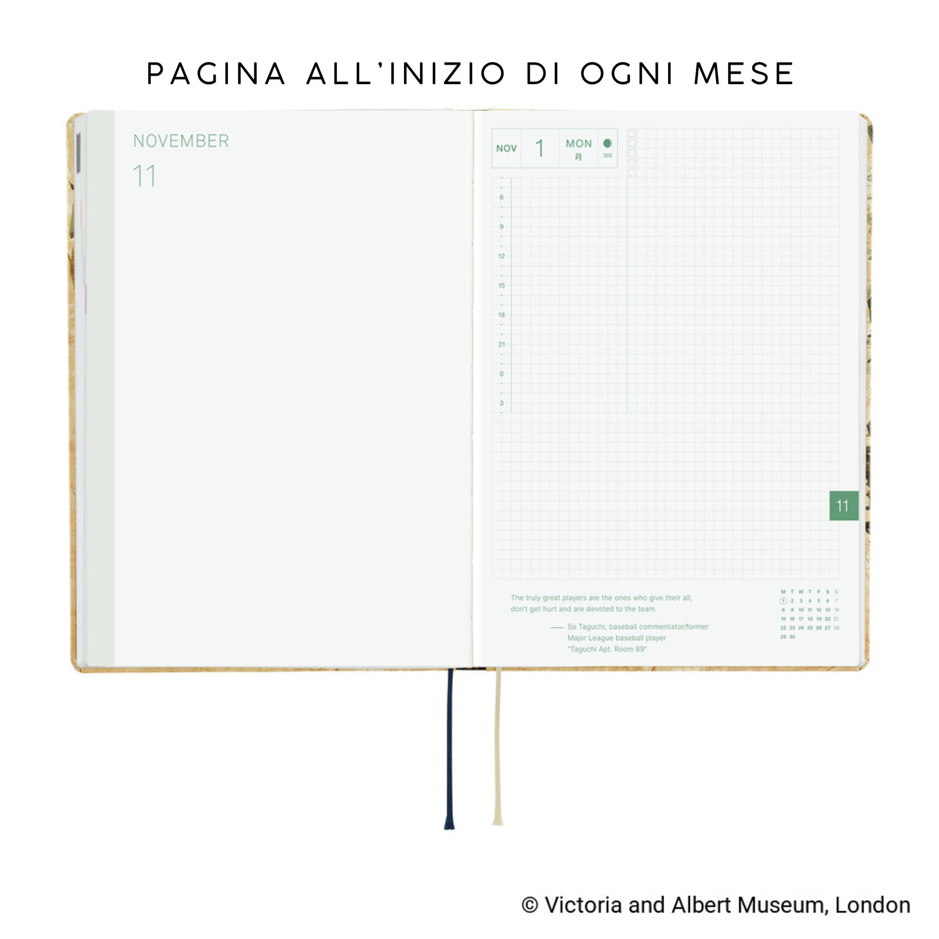 Hobonichi HON A5 2027  - V&A Vine