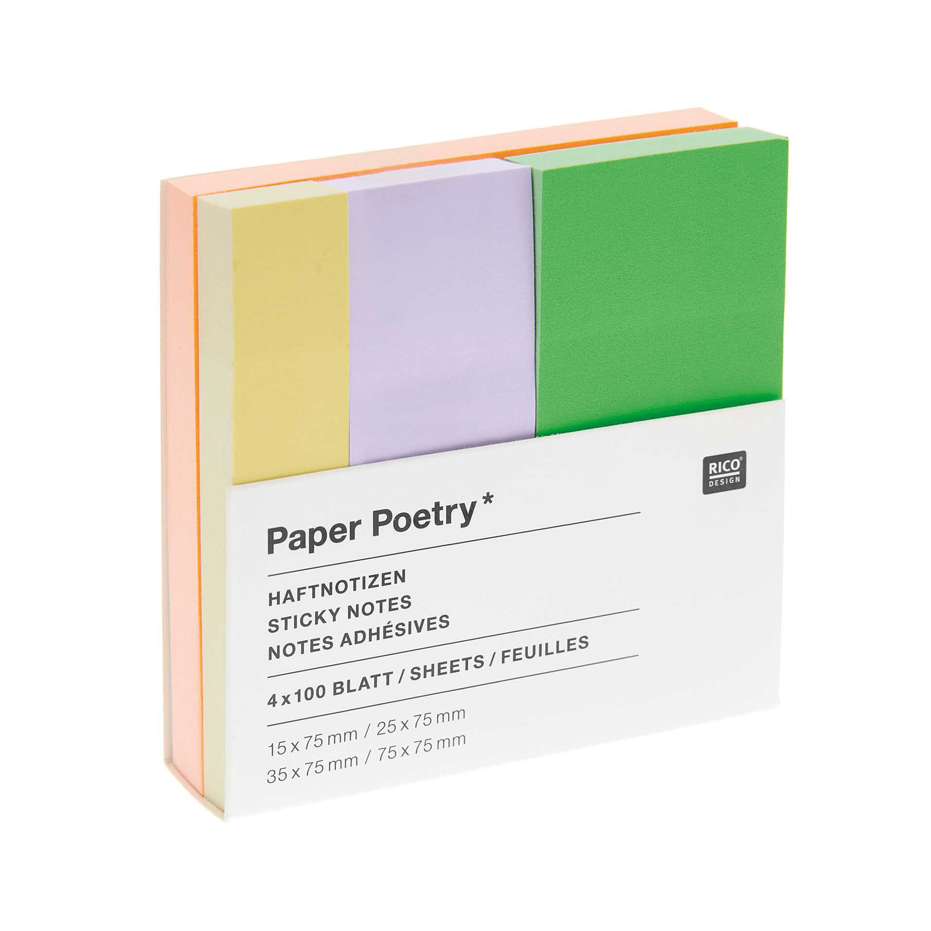 Rico Design Notes Sticky Notes Set Pastel Square