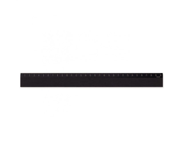 Midori Accessori Aluminium Ruler Non-Slip Black 30 cm