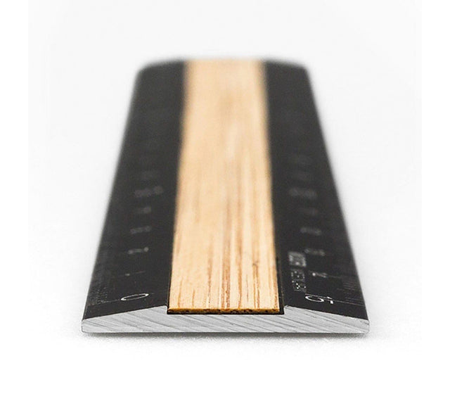 Midori Accessori Aluminium & Wood Ruler 15 cm