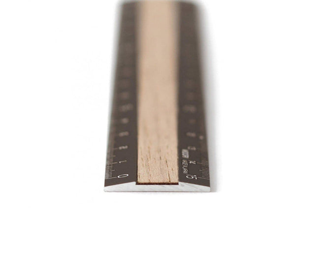 Midori Accessori Aluminium & Wood Ruler 15 cm