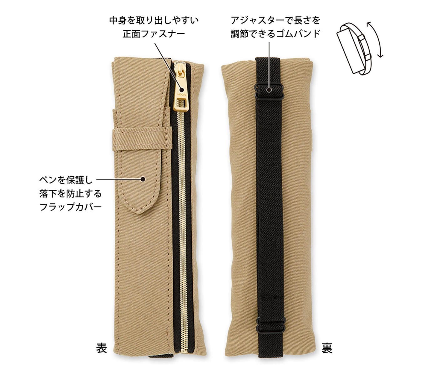 Midori Accessori Astuccio Book Band & Pen Case Cotton