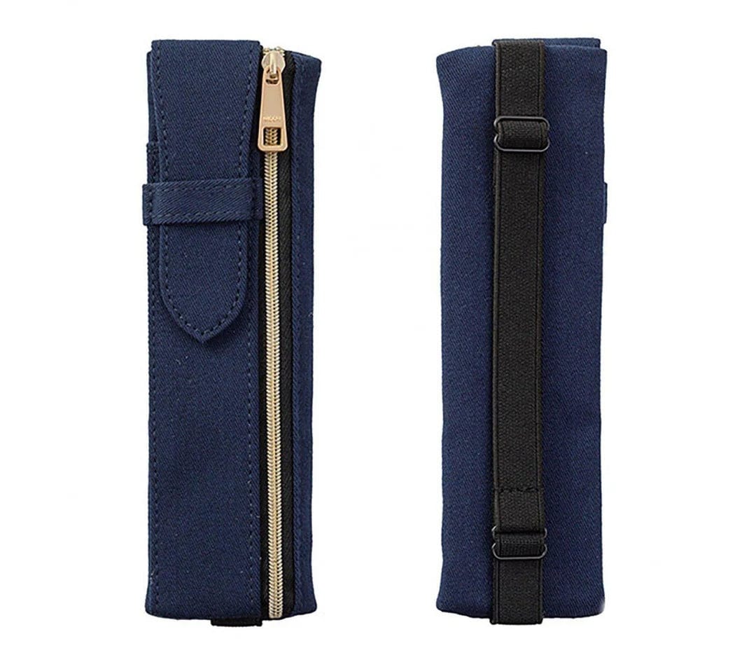 Midori Accessori NAVY Astuccio Book Band & Pen Case Cotton