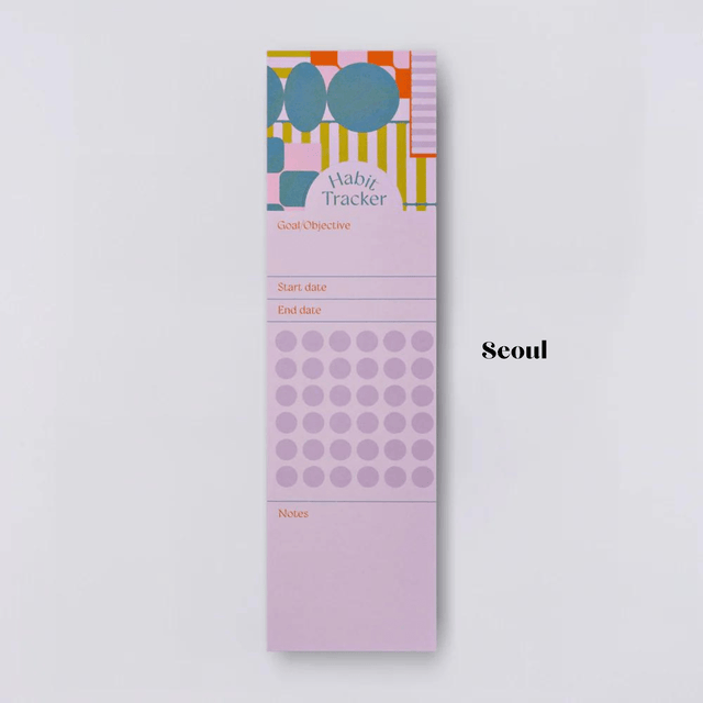 The Completist Accessori Seoul Bookmark Set habit Tracker