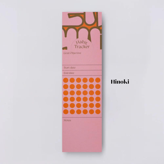 The Completist Accessori Hinoki Bookmark Set habit Tracker