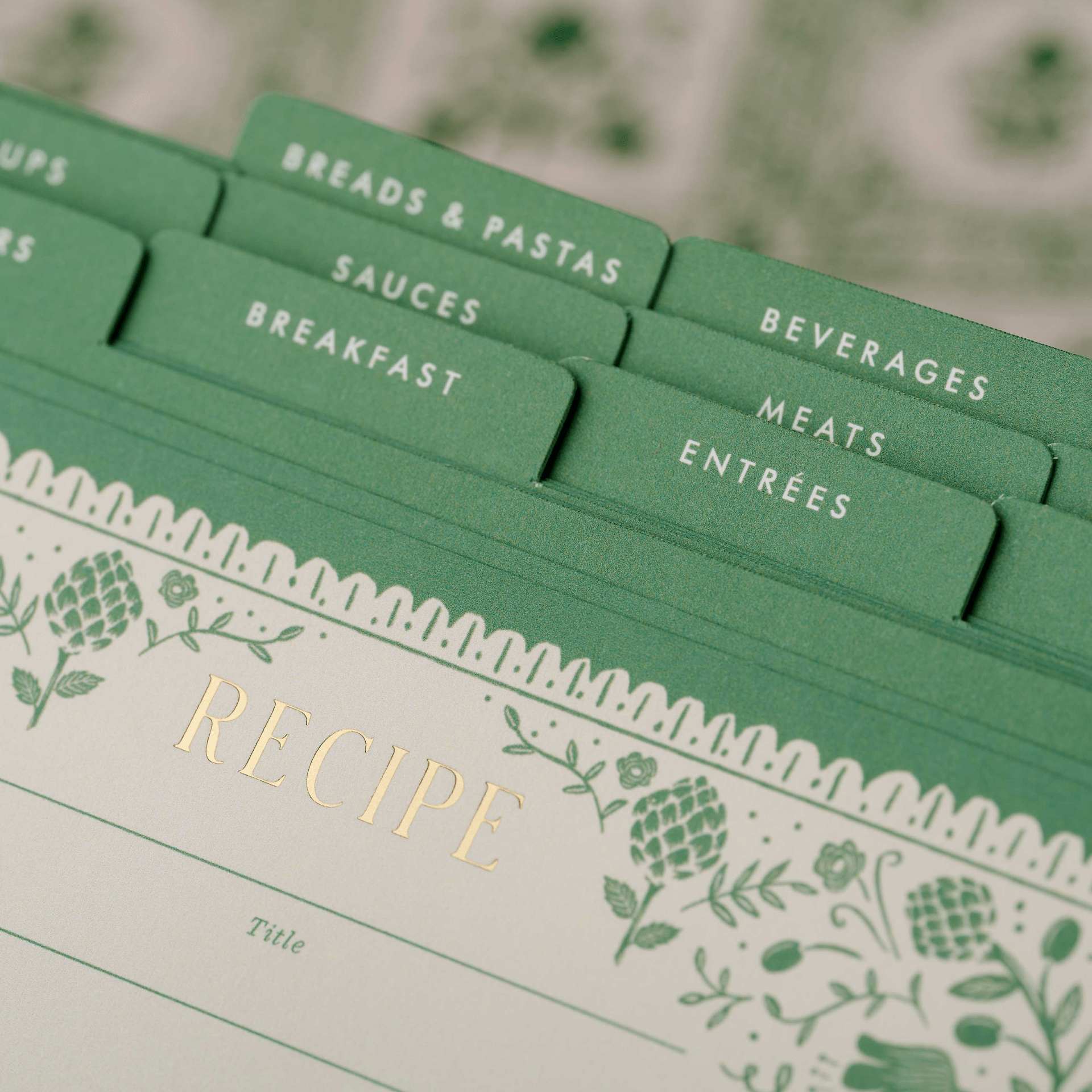 Rifle Paper Accessori Box delle Ricette Artichoke