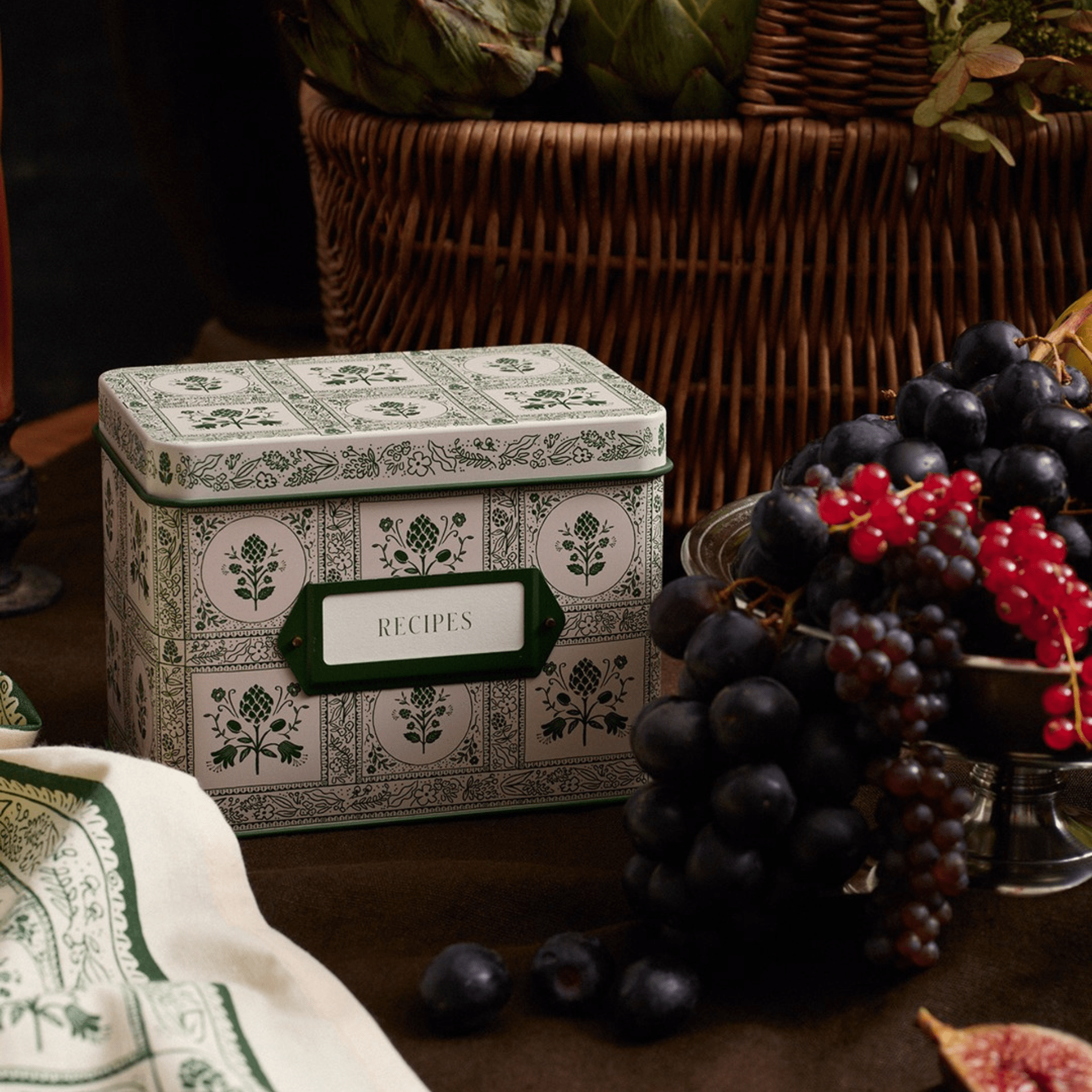 Rifle Paper Accessori Box delle Ricette Artichoke