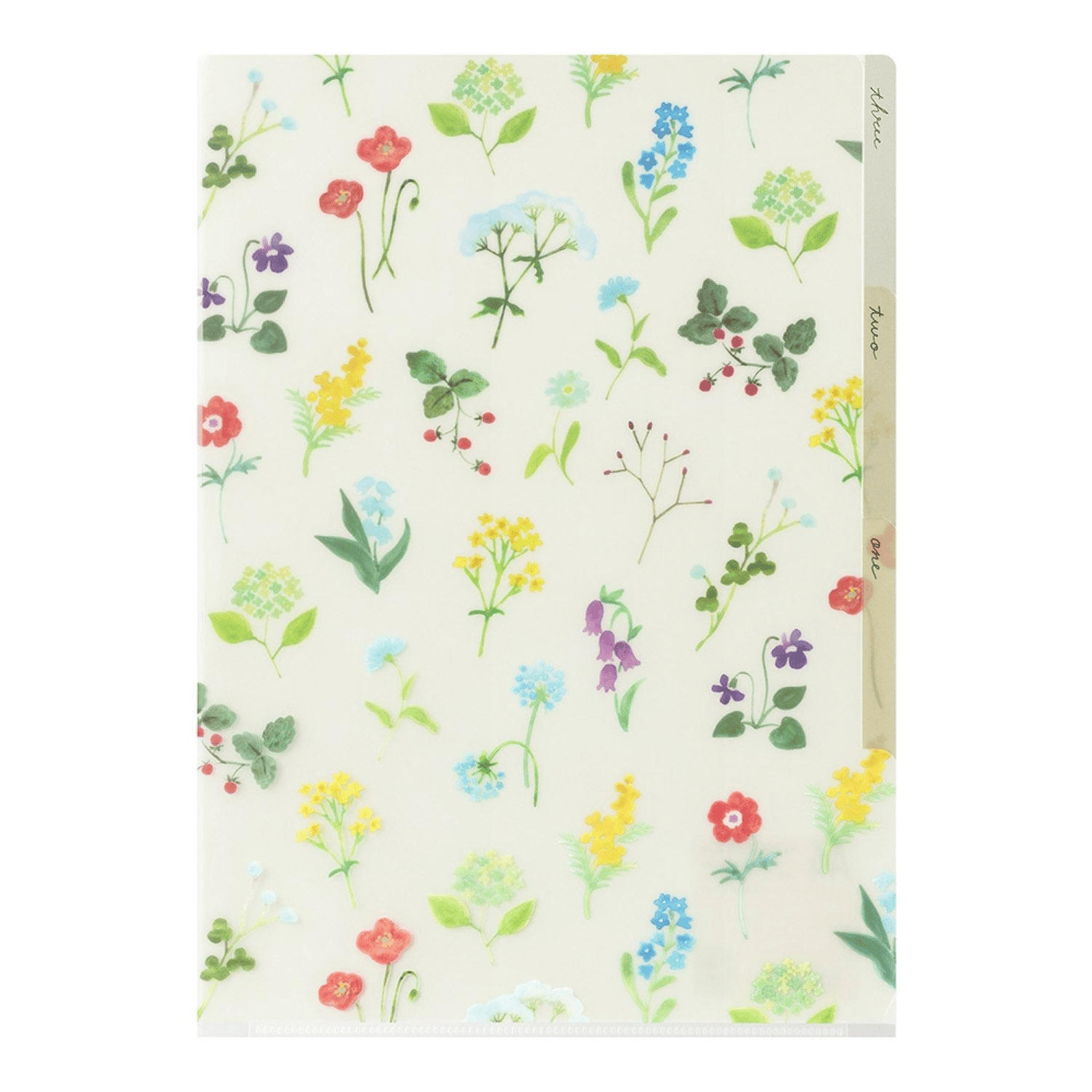 Midori Accessori Cartellina con 3 tasche Flowers