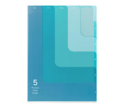 Midori Accessori Cartellina con 5 tasche 2-Way Blue