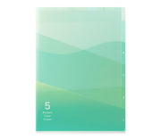 Midori Accessori Cartellina con 5 tasche Gradation Green