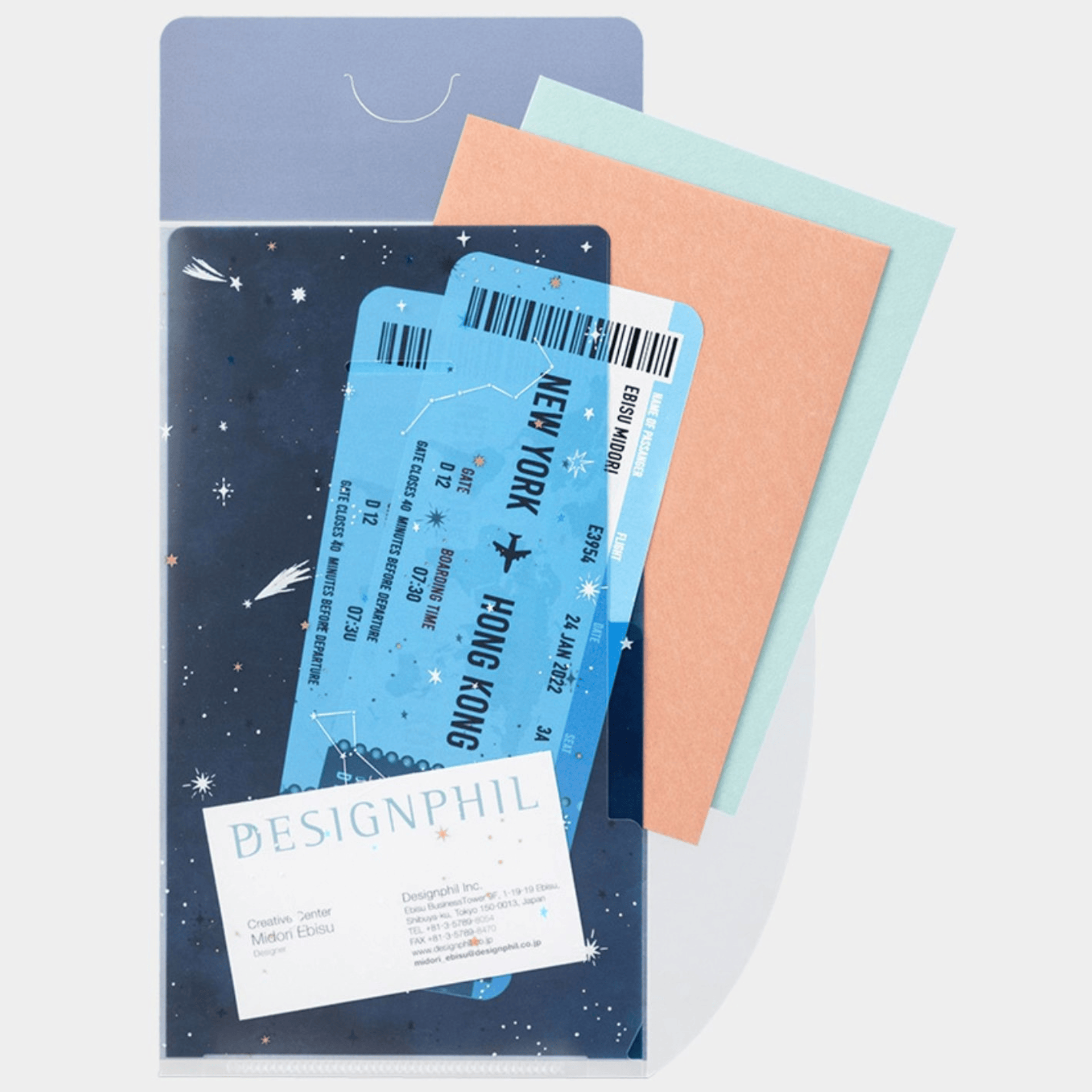 Midori Accessori Cartellina con tasche Starry Sky A5 Slim