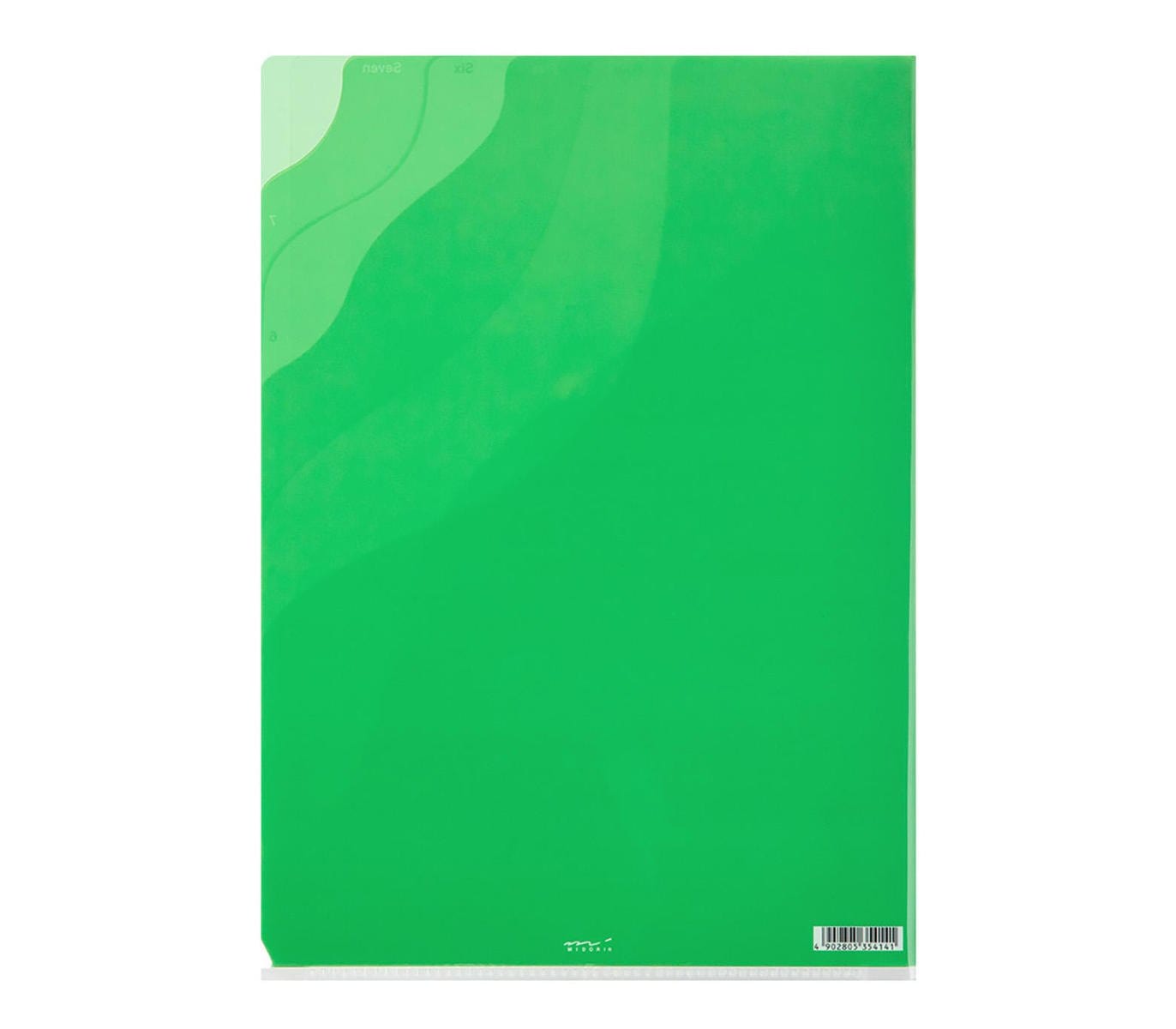 Midori Accessori Cartellina con tasche Weekly 7 Gradation Green