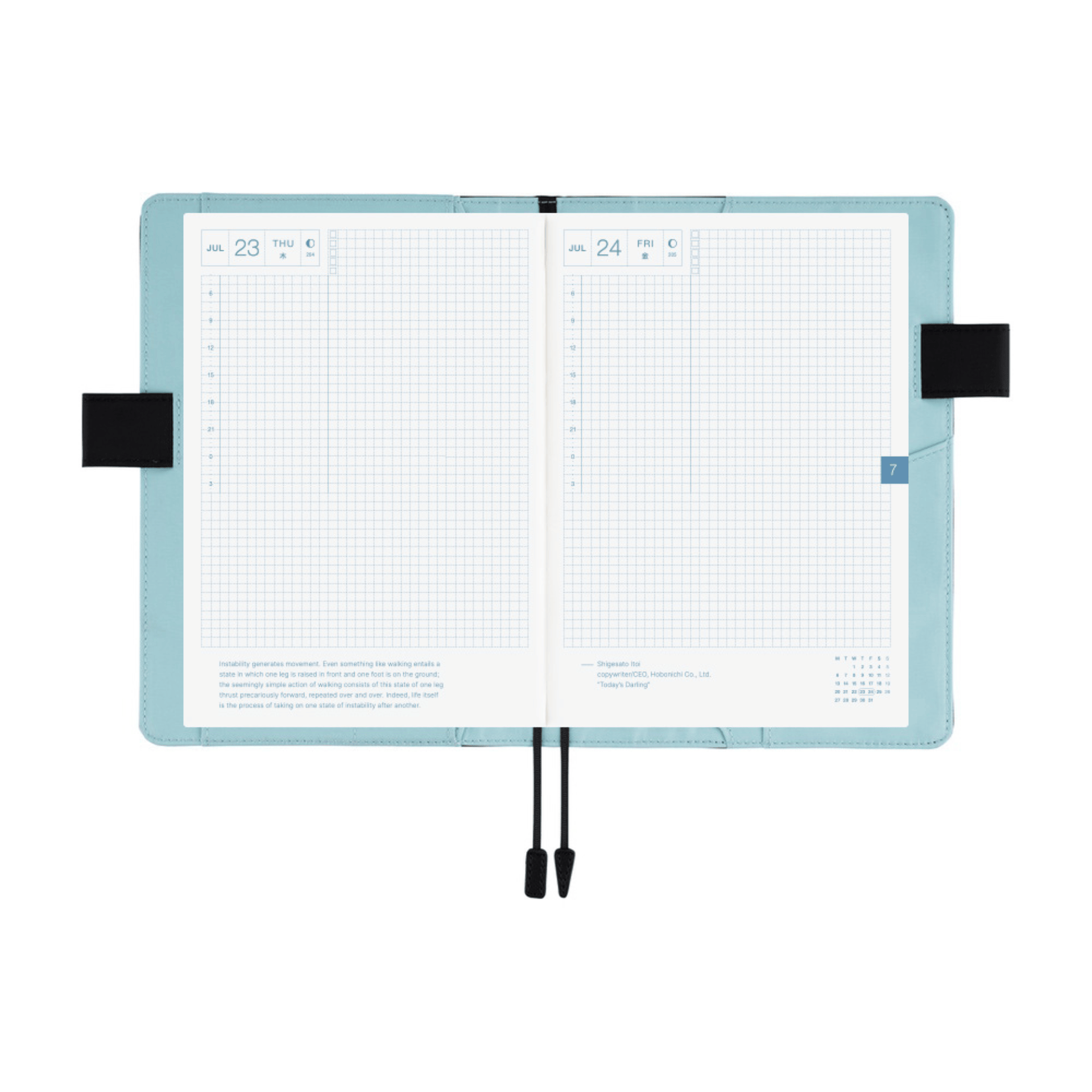 Hobonichi Accessori Cover Cousin A5 Colors - Blue x Clear Blue