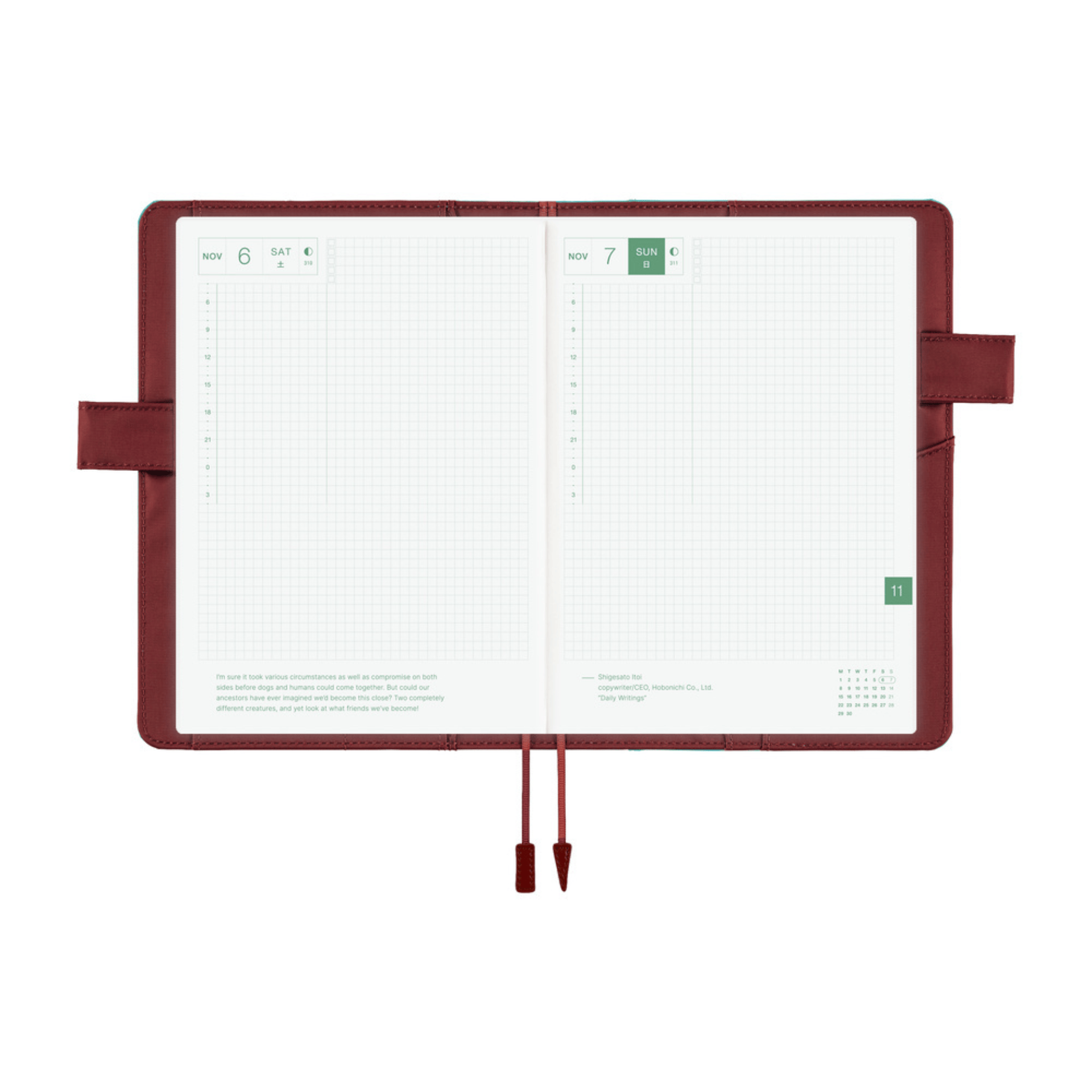 Hobonichi Accessori Cover Cousin A5 Colors - Misty Cedar