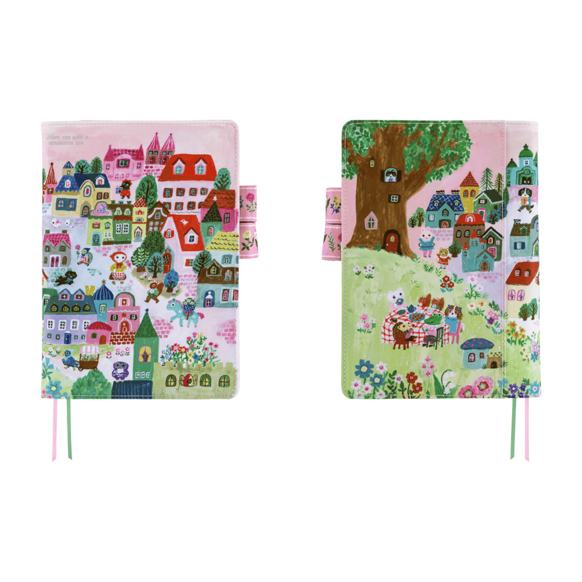 Hobonichi Accessori Cover Cousin A5 Yumi Kitagishi - White Cat Village