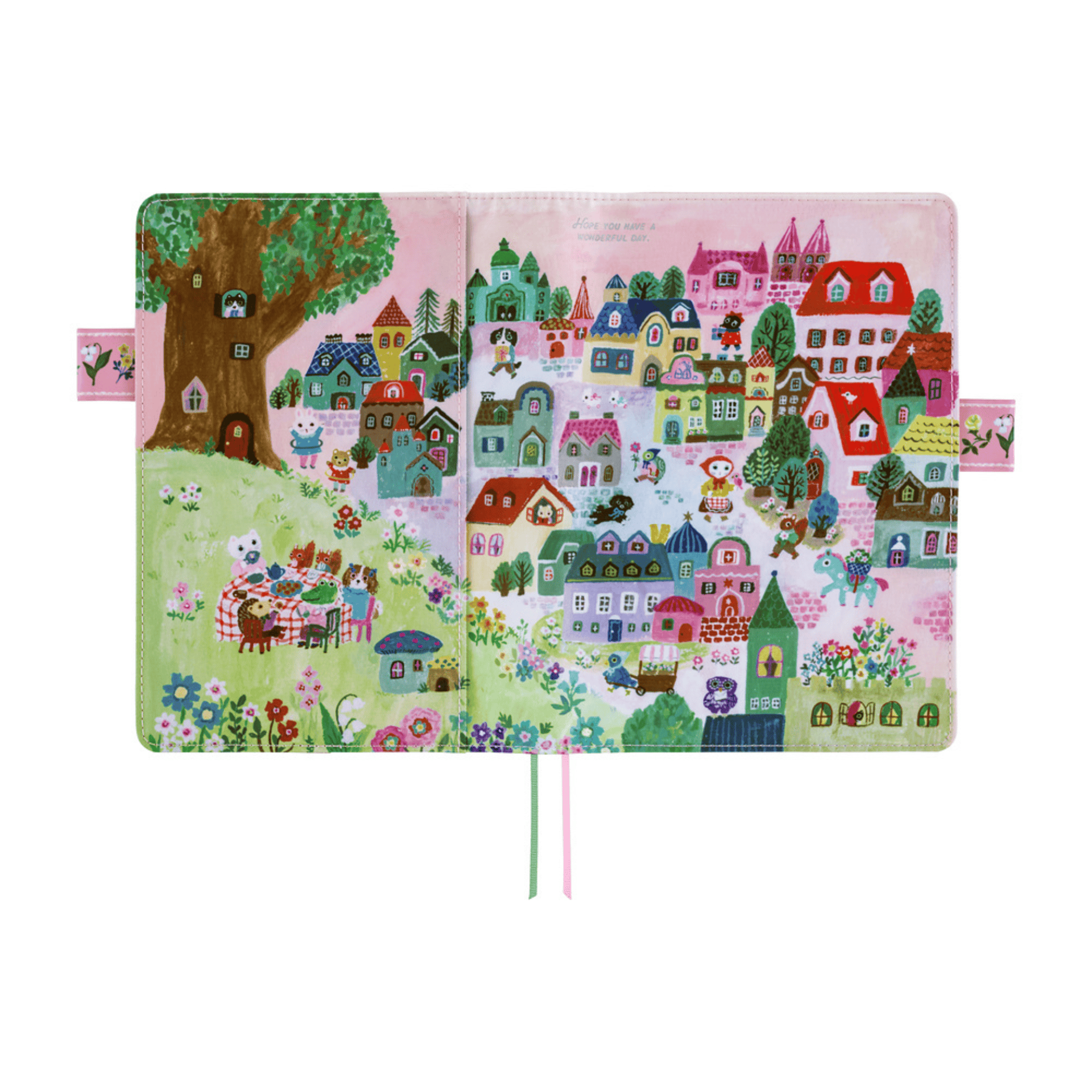Hobonichi Accessori Cover Cousin A5 Yumi Kitagishi - White Cat Village