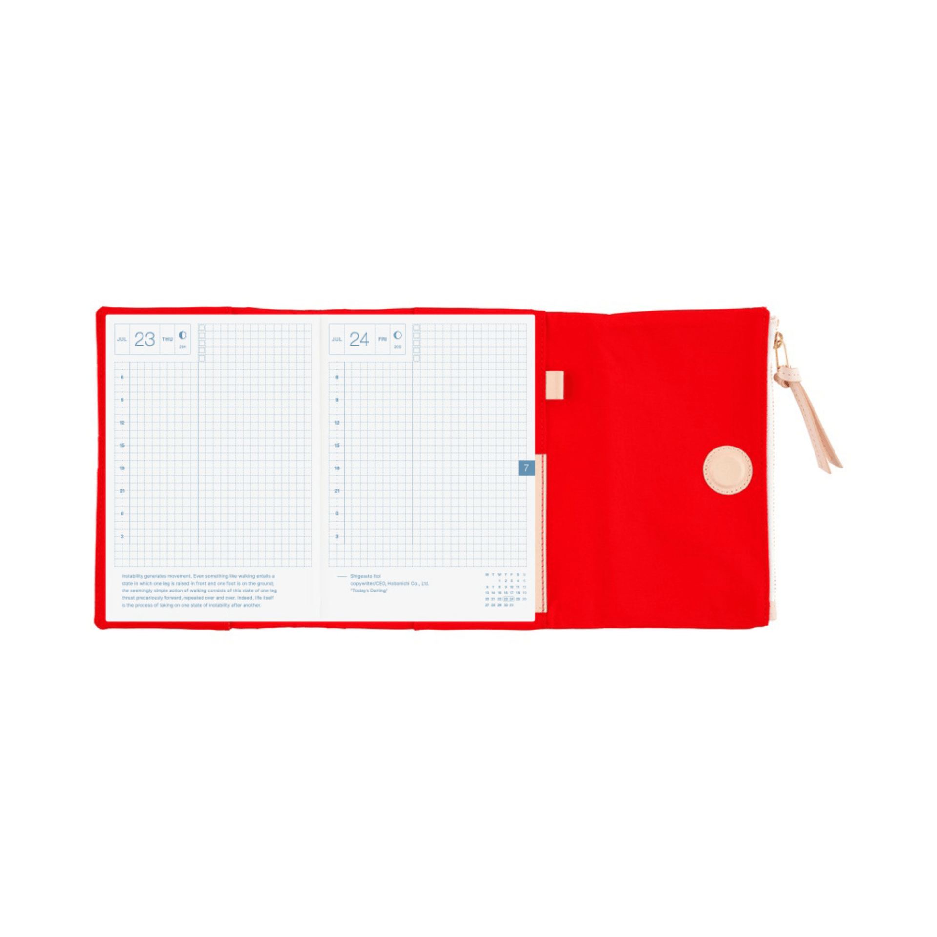 Hobonichi Accessori Cover Original A6 Tragen - Red