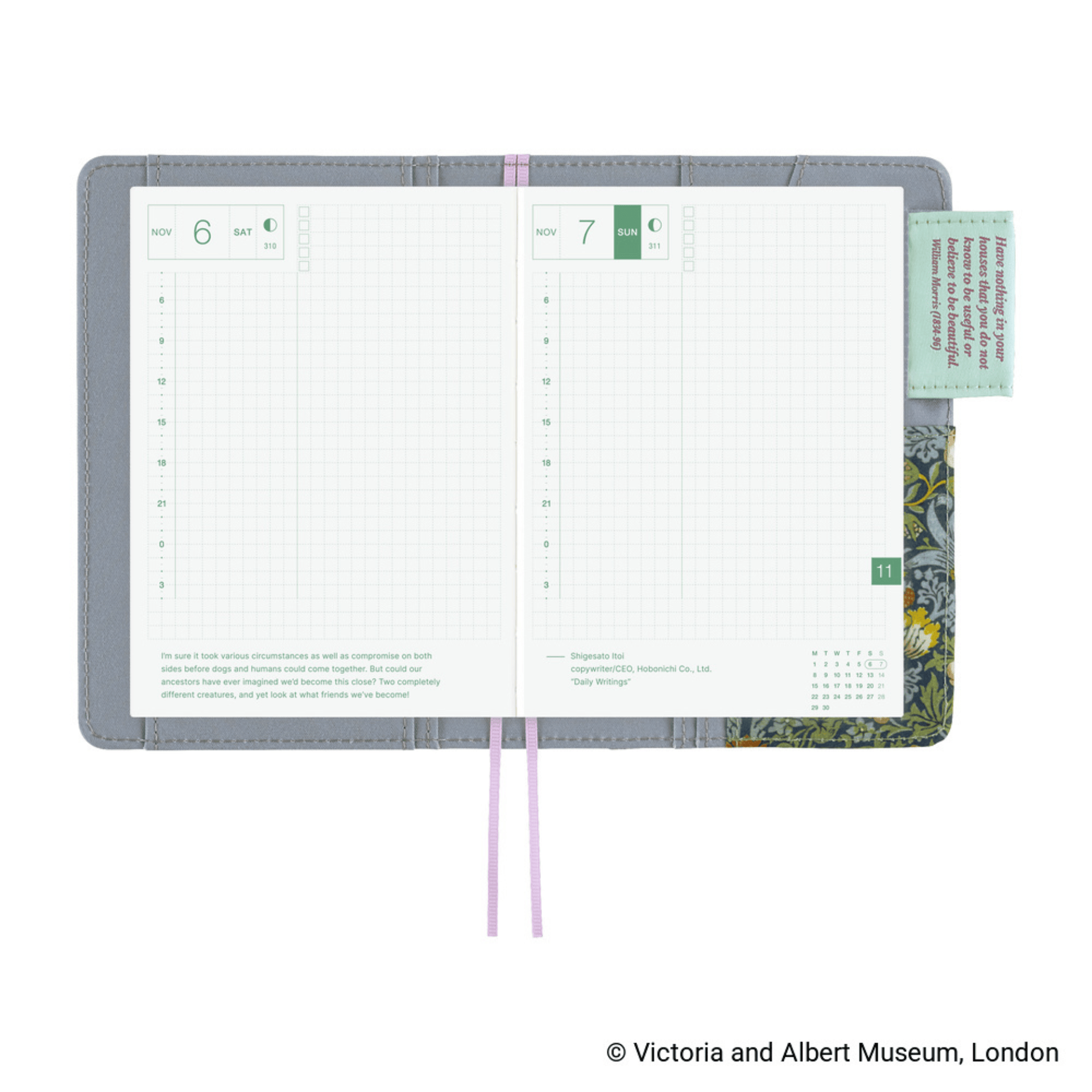 Hobonichi Accessori Cover Original A6 V&A - Strawberry Thief