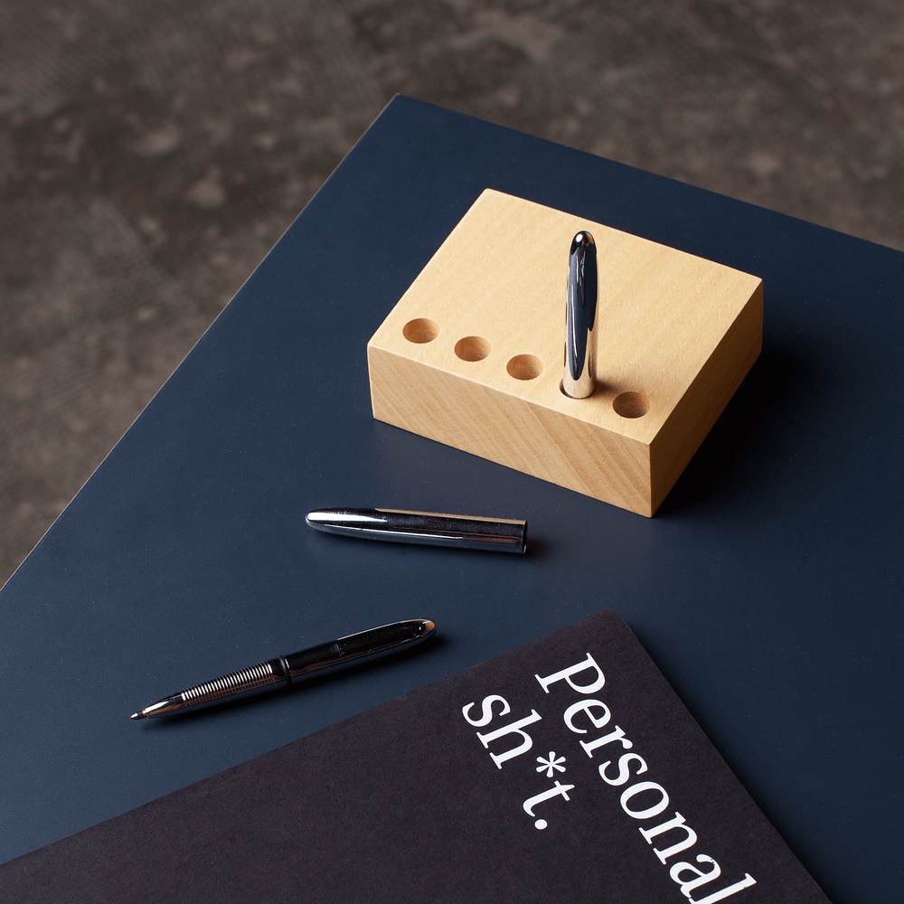 Octagon Accessori Cube - Minimalist Wood Pencil Holder