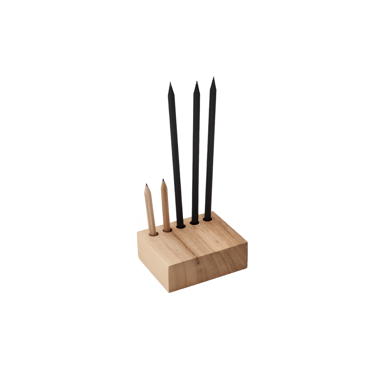 Octagon Accessori Cube - Minimalist Wood Pencil Holder