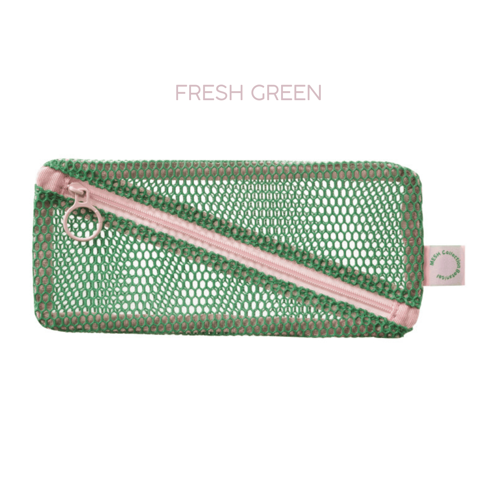 Mark's Tokyo Accessori FRESH GREEN Flat Pencase Mesh
