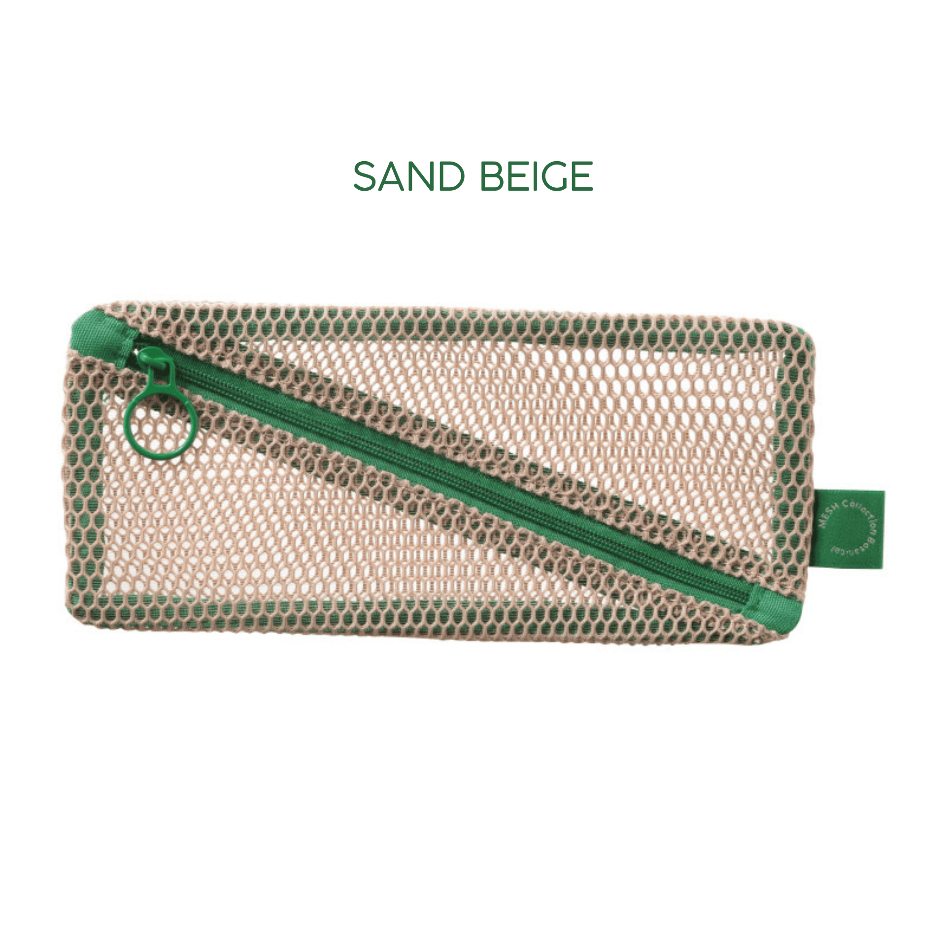Mark's Tokyo Accessori SAND BEIGE Flat Pencase Mesh