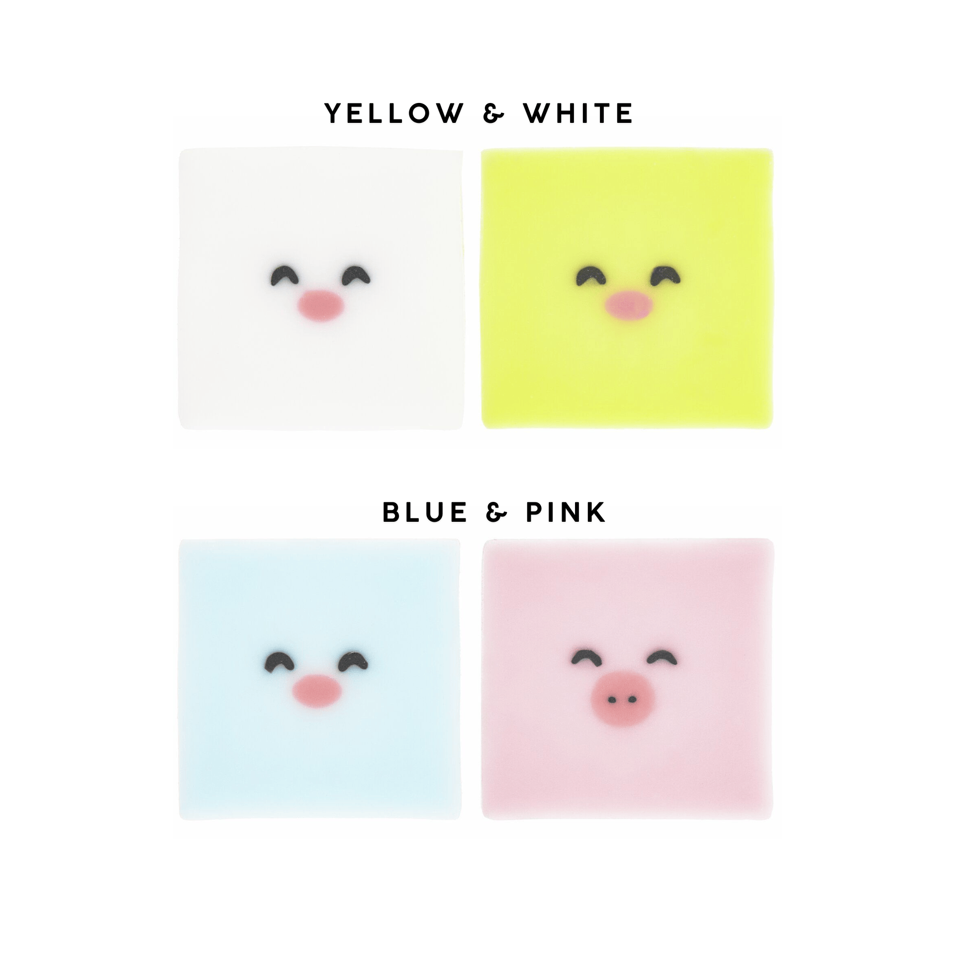 Rico Design Accessori BLUE & PINK Gomme Animals set