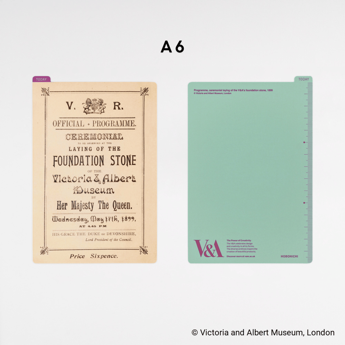 Hobonichi Accessori A6 Hobonichi Accessories: Sottopagina Pencil Board V&A