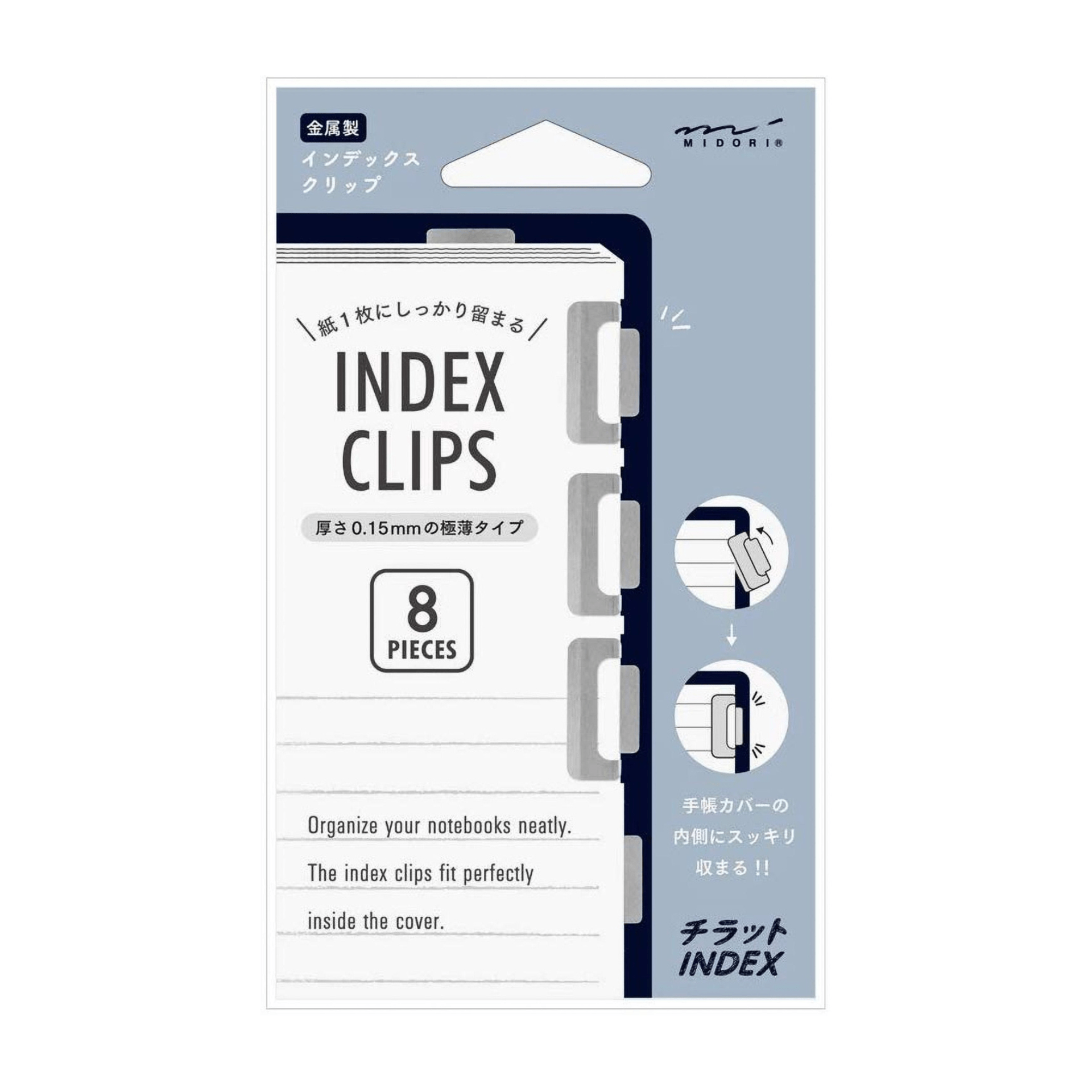 Midori Accessori SILVER Index Midori Clips