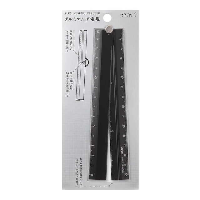 Midori Accessori Midori Multi Ruler Aluminium 30cm