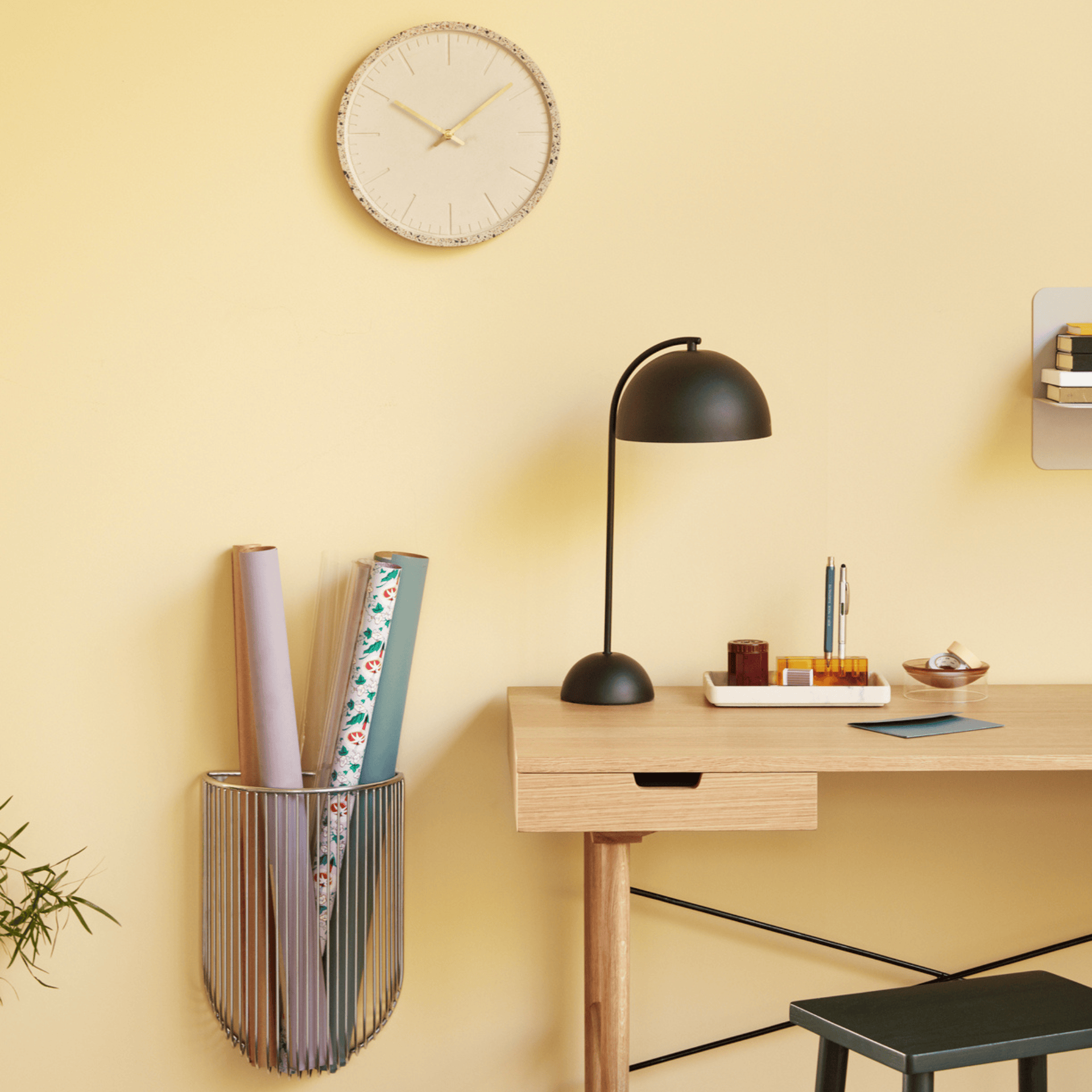 Hübsch Accessori per la scrivania Blok Organiser Yellow