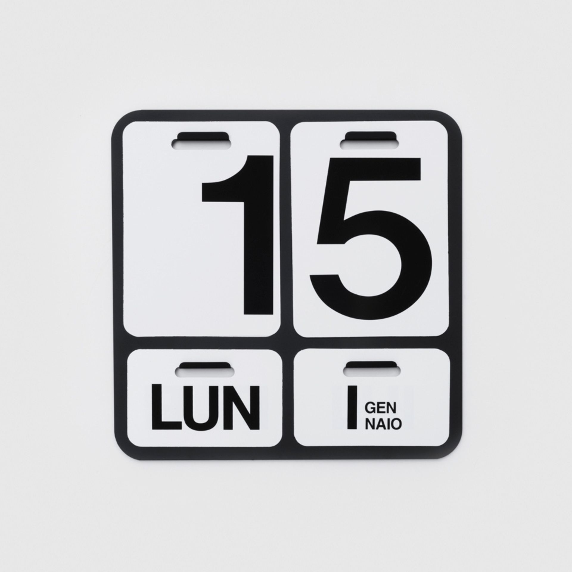 Danese Milano Accessori per la scrivania NERO/NERO Formosa Calendario - Enzo Mari 1963
