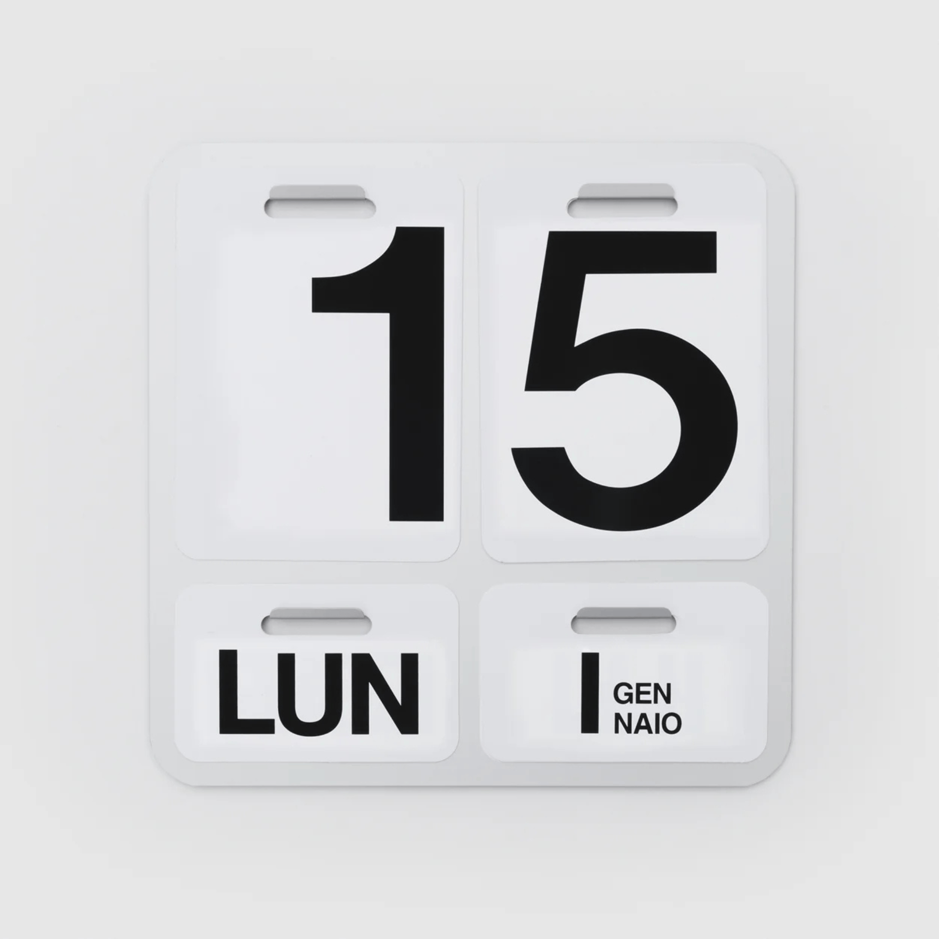 Danese Milano Accessori per la scrivania NATURAL/NERO Formosa Calendario - Enzo Mari 1963