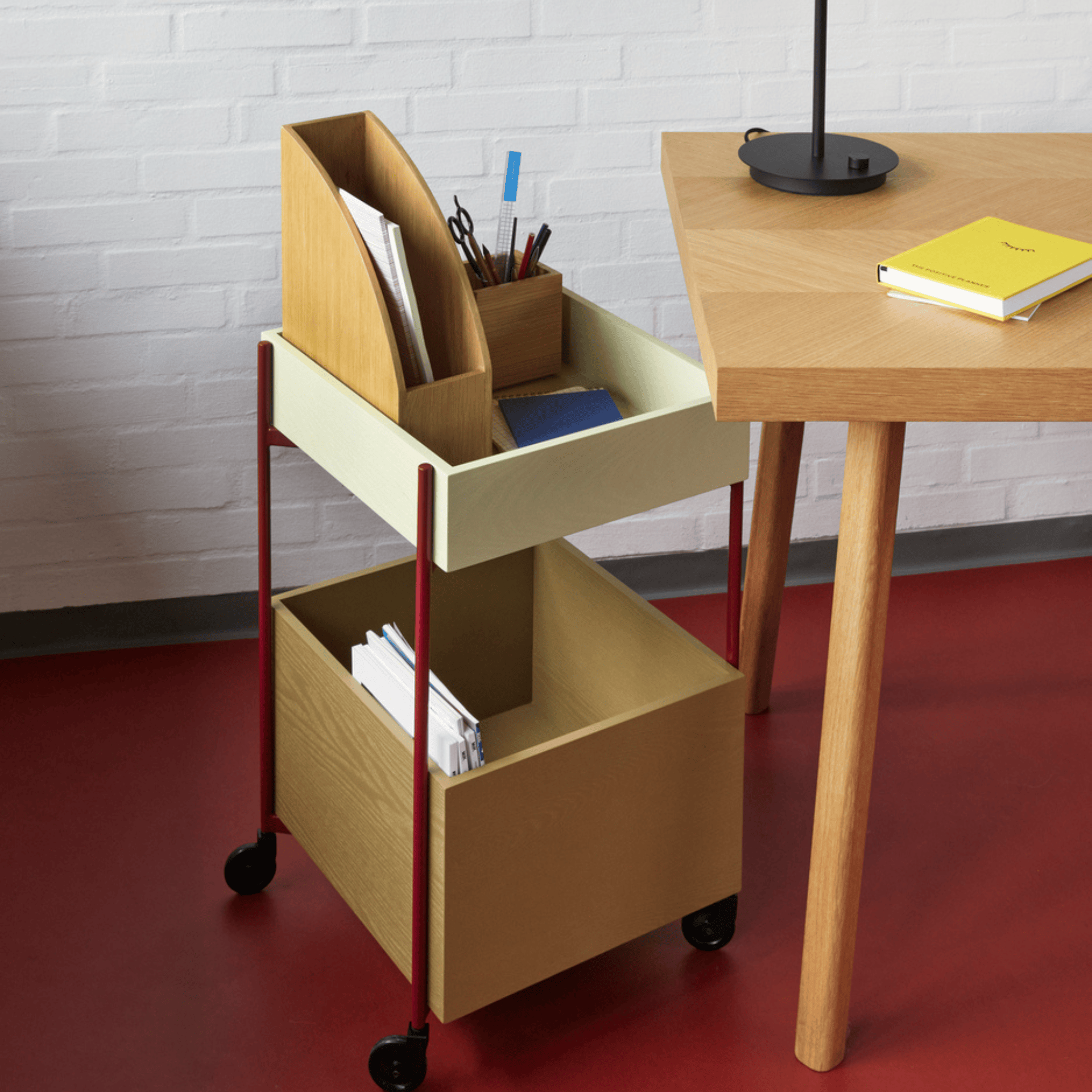 Hübsch Accessori per la scrivania Fresh Trolley Multicolour