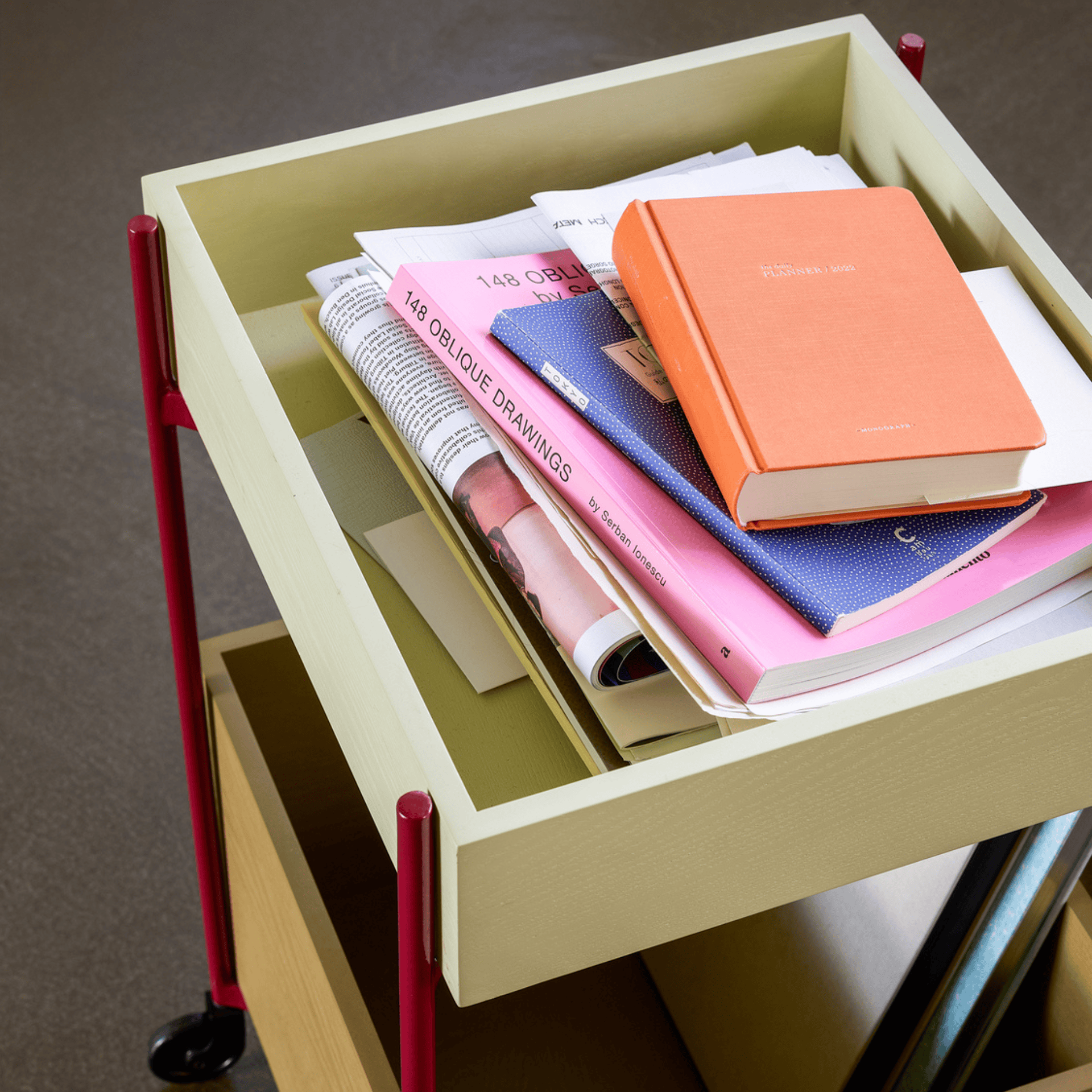 Hübsch Accessori per la scrivania Fresh Trolley Multicolour