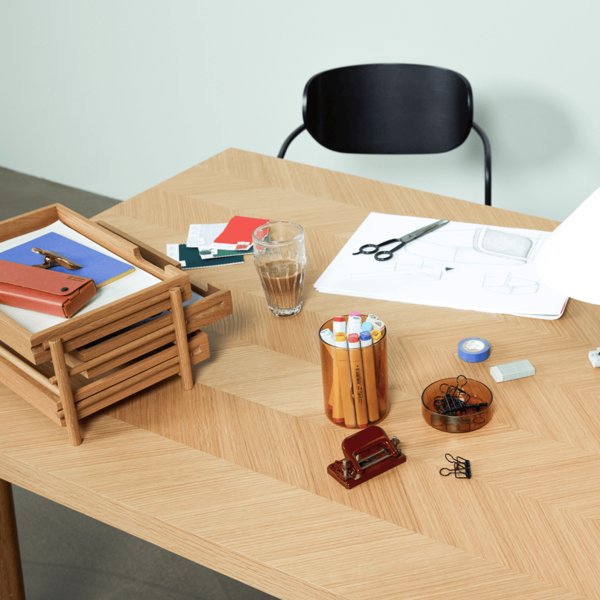 Hübsch Accessori per la scrivania Note Letter Tray Natural