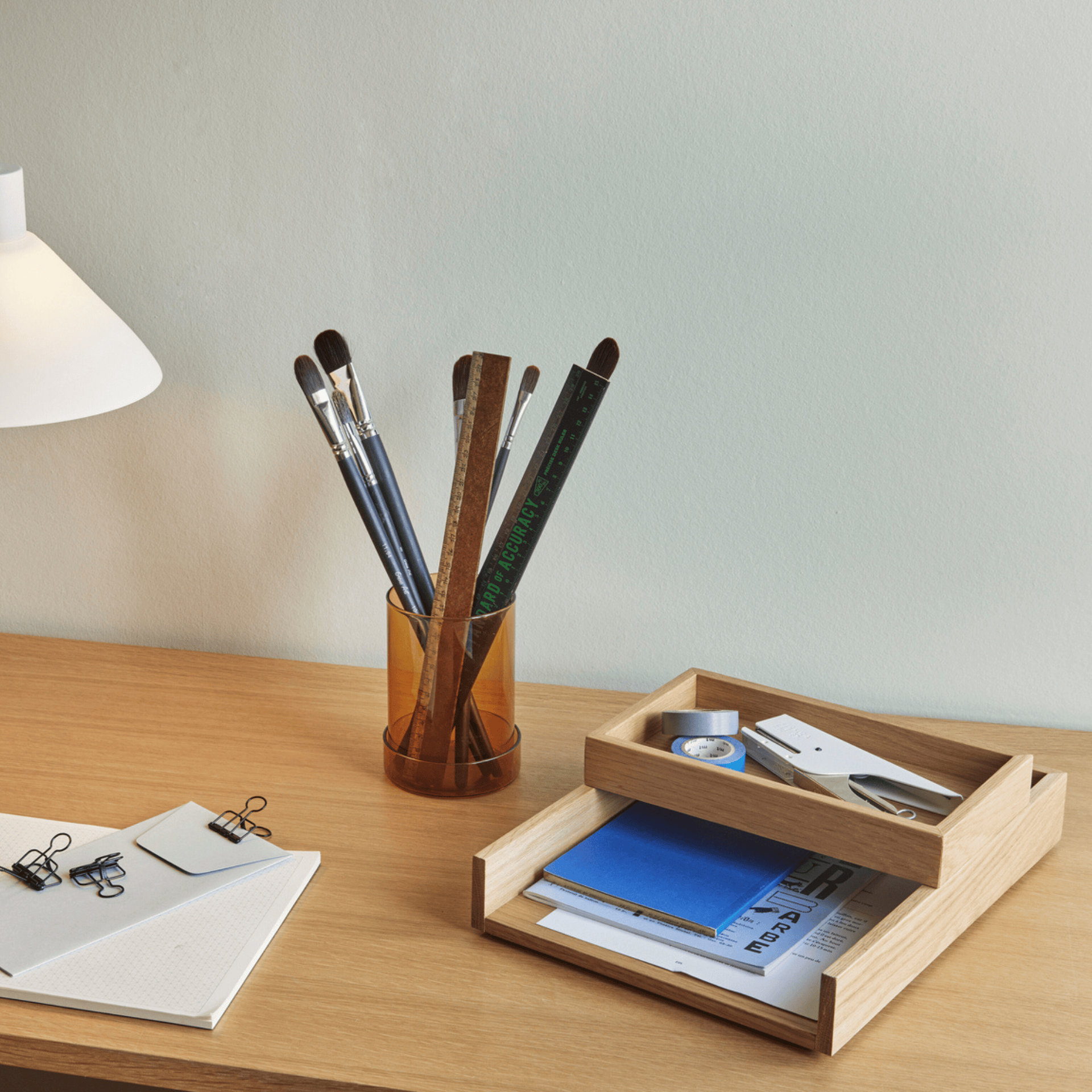 Hübsch Accessori per la scrivania Rail Desk Organiser - set of 2