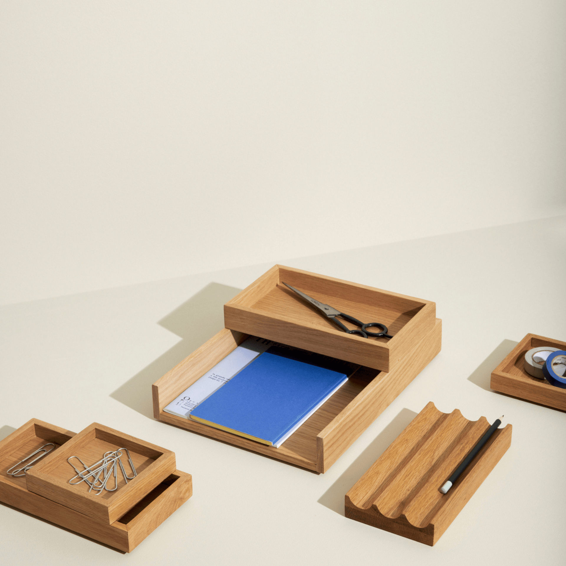 Hübsch Accessori per la scrivania Rail Desk Organiser - set of 2