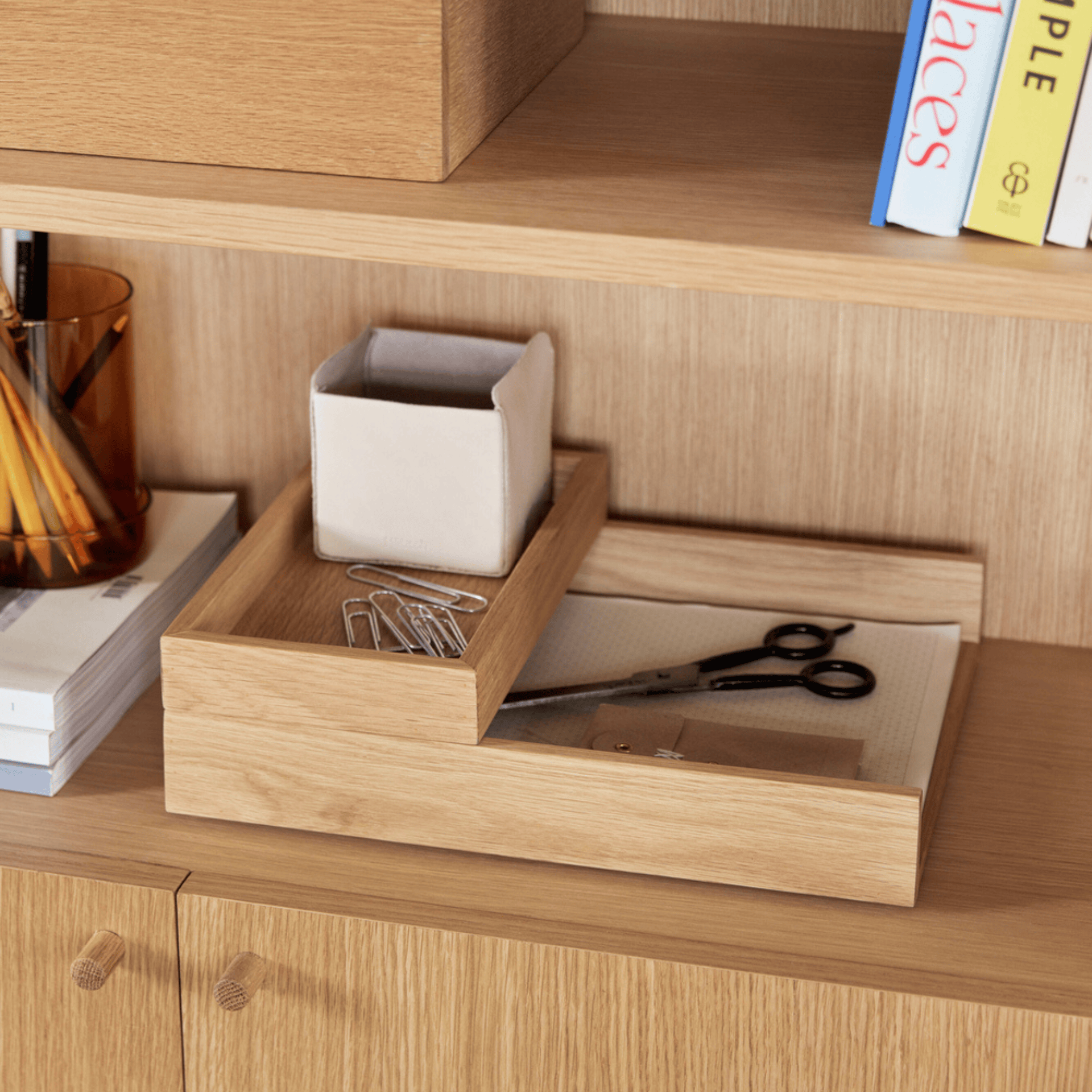 Hübsch Accessori per la scrivania Rail Desk Organiser - set of 2