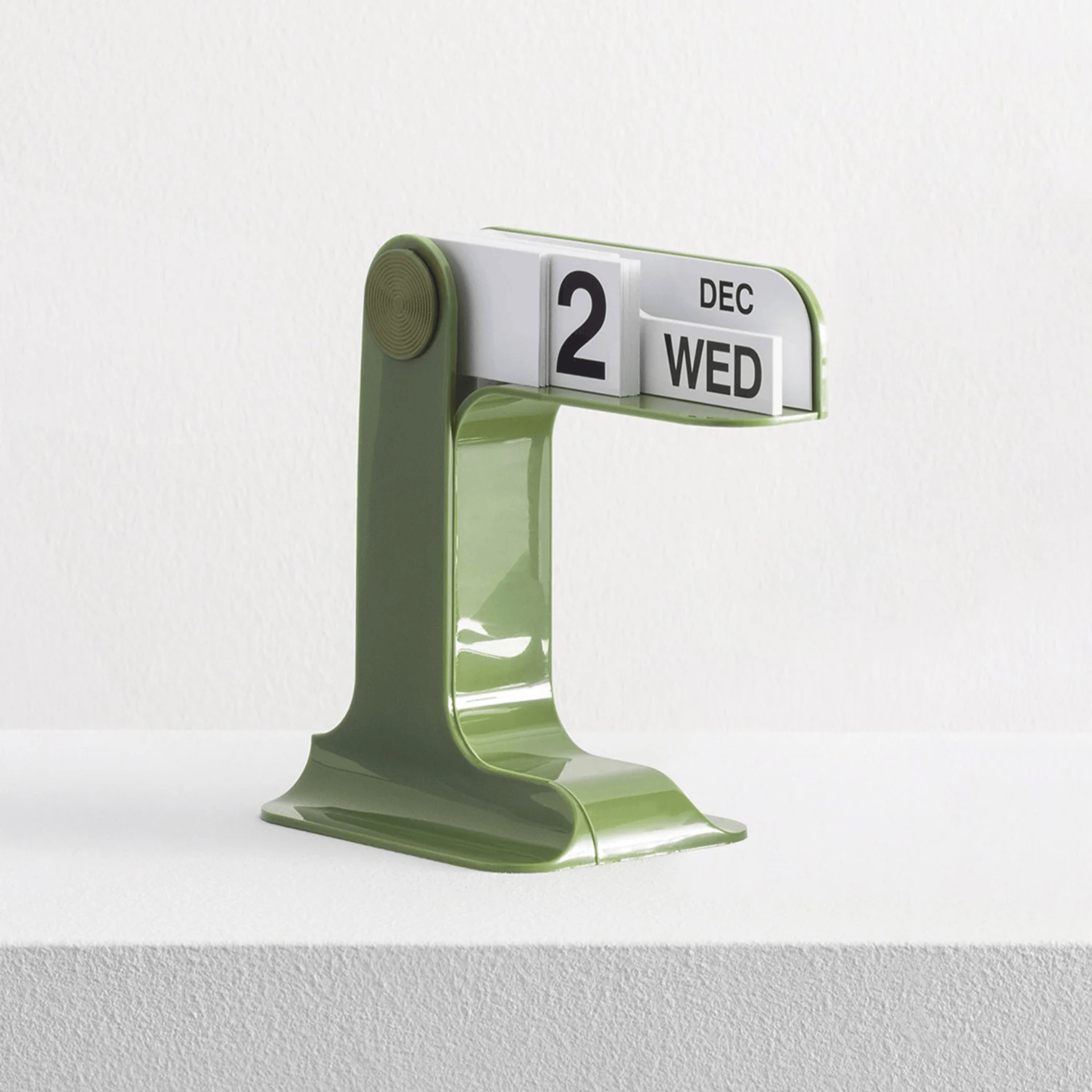 Danese Milano Accessori per la scrivania INGLESE VERDE RAL6025 Timor Calendario EN Edizione - Enzo Mari 1967