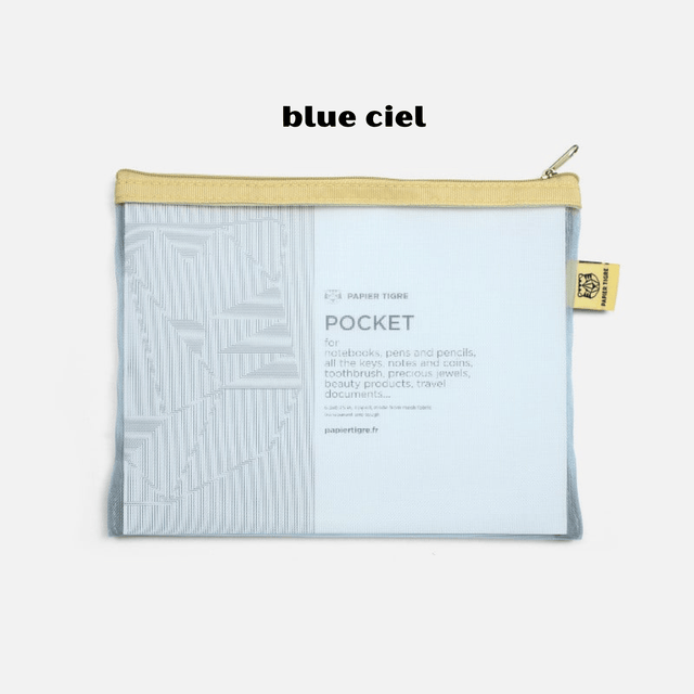 Papier Tigre Accessori Blue Ciel Pochette Medium Papier Tigre