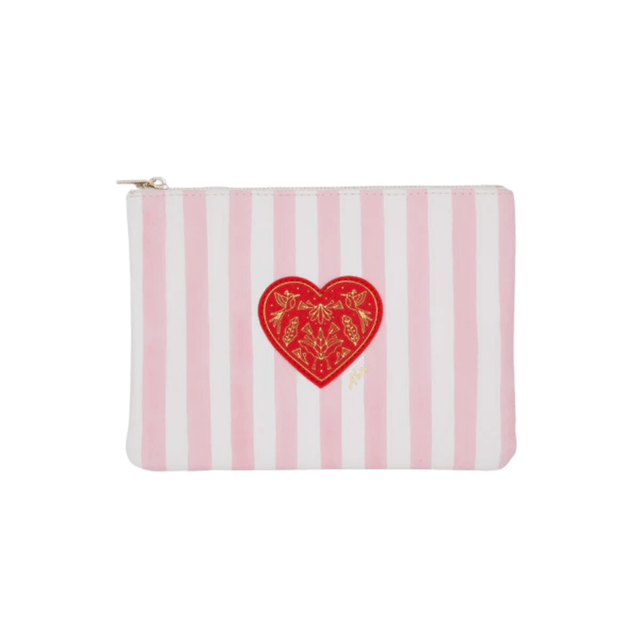 All The Way To Say Accessori Pochette Pink Stripes