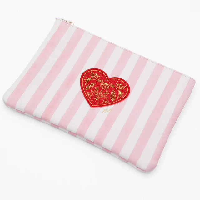 All The Way To Say Accessori Pochette Pink Stripes