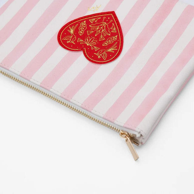 All The Way To Say Accessori Pochette Pink Stripes