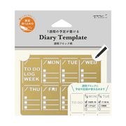 Midori Accessori Stencil Diary Template