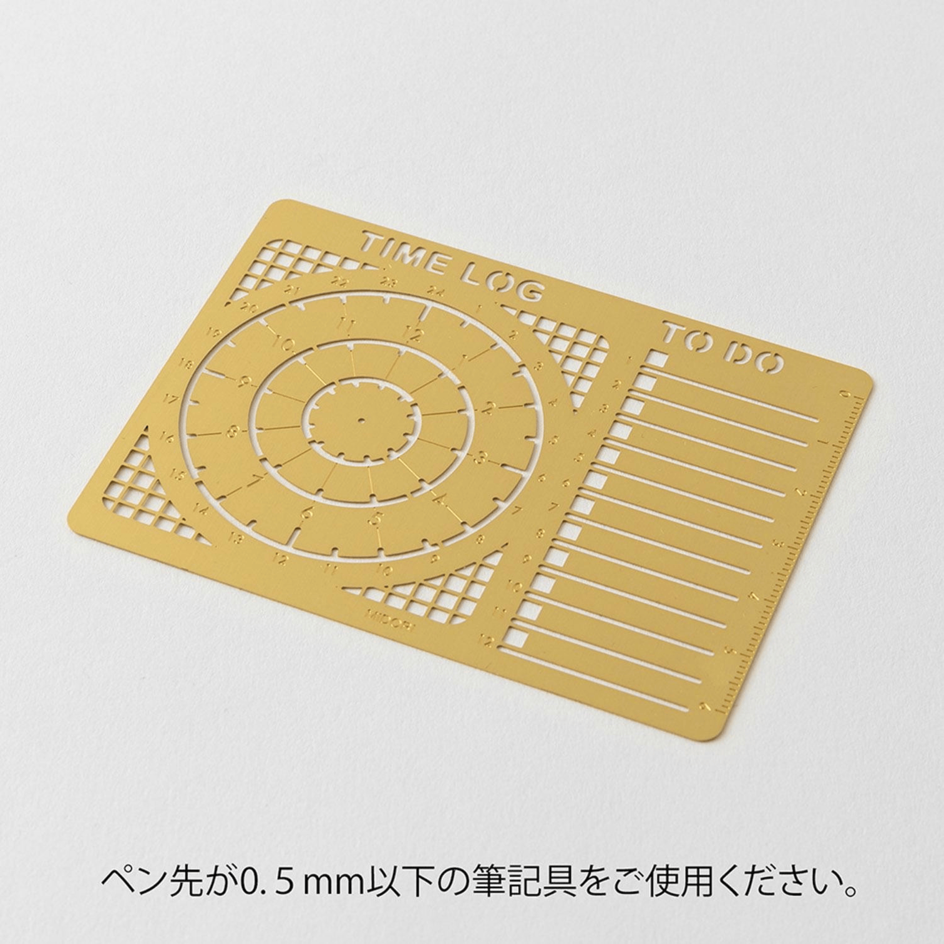 Midori Accessori Stencil Diary Template Time Log