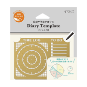 Midori Accessori Stencil Diary Template Time Log