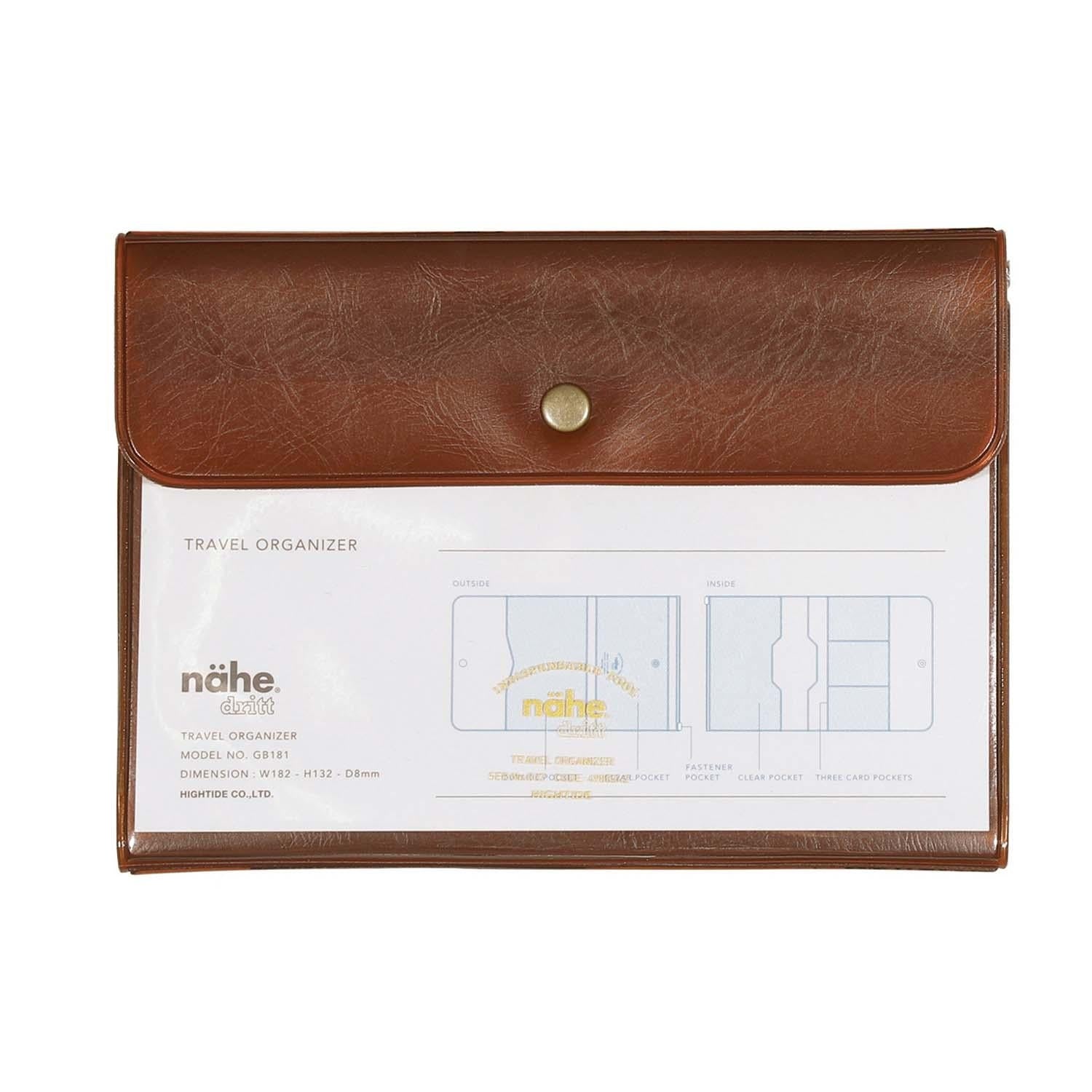 Nahe Accessori CLEAR BROWN Travel Organizer Blue