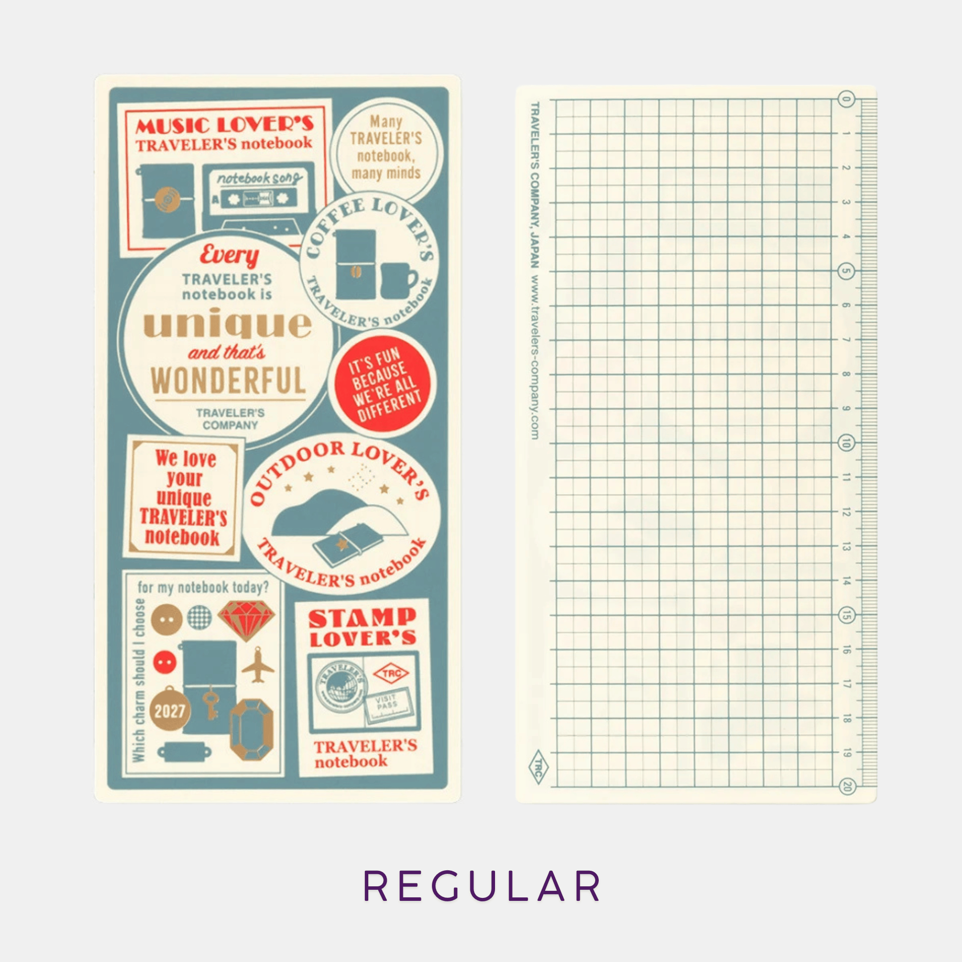 Traveler's Company Japan Accessori REGULAR Traveler's Notebook Plastic Sheet 2027 - Edizione Limitata